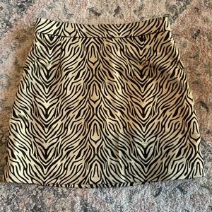 Zebra print skirt